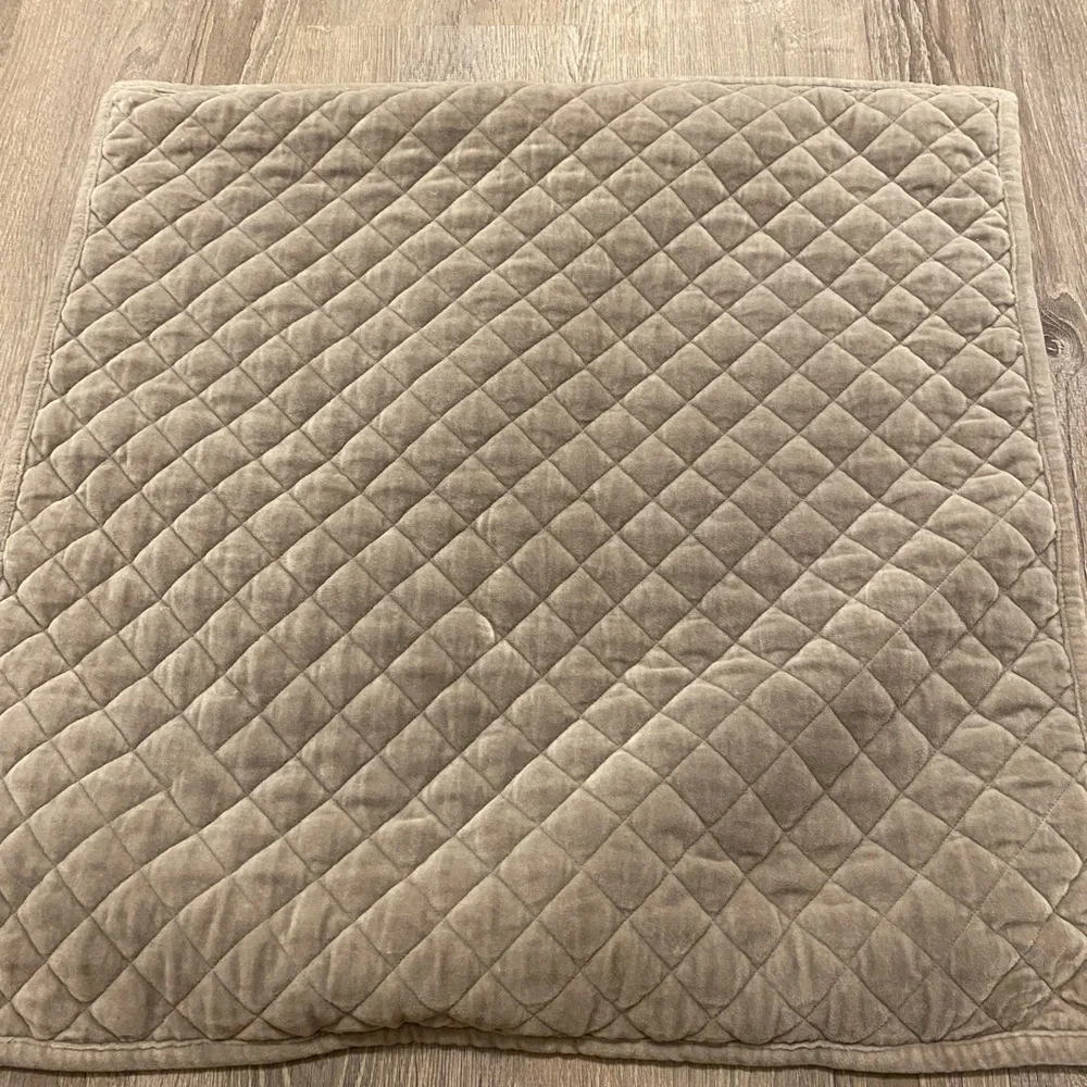 Restoration Hardware RH Velvet Euro Pillow Sham Gray